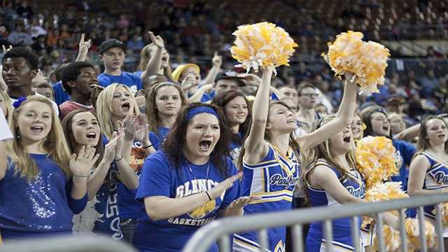 Panther pride The Glencoe Panther's packed their fan section with energetic and rowdy fans.
