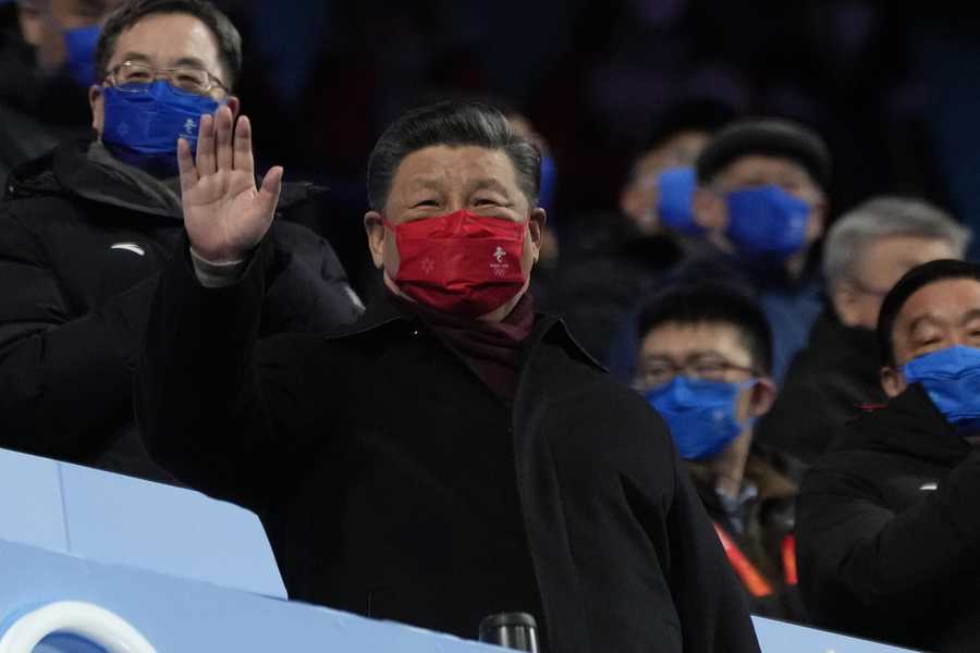 Olympic closing ceremony President of China Xi Jinping waves during the closing ceremony of the 2022 Winter Olympics, Sunday, Feb. 20, 2022, in Beijing