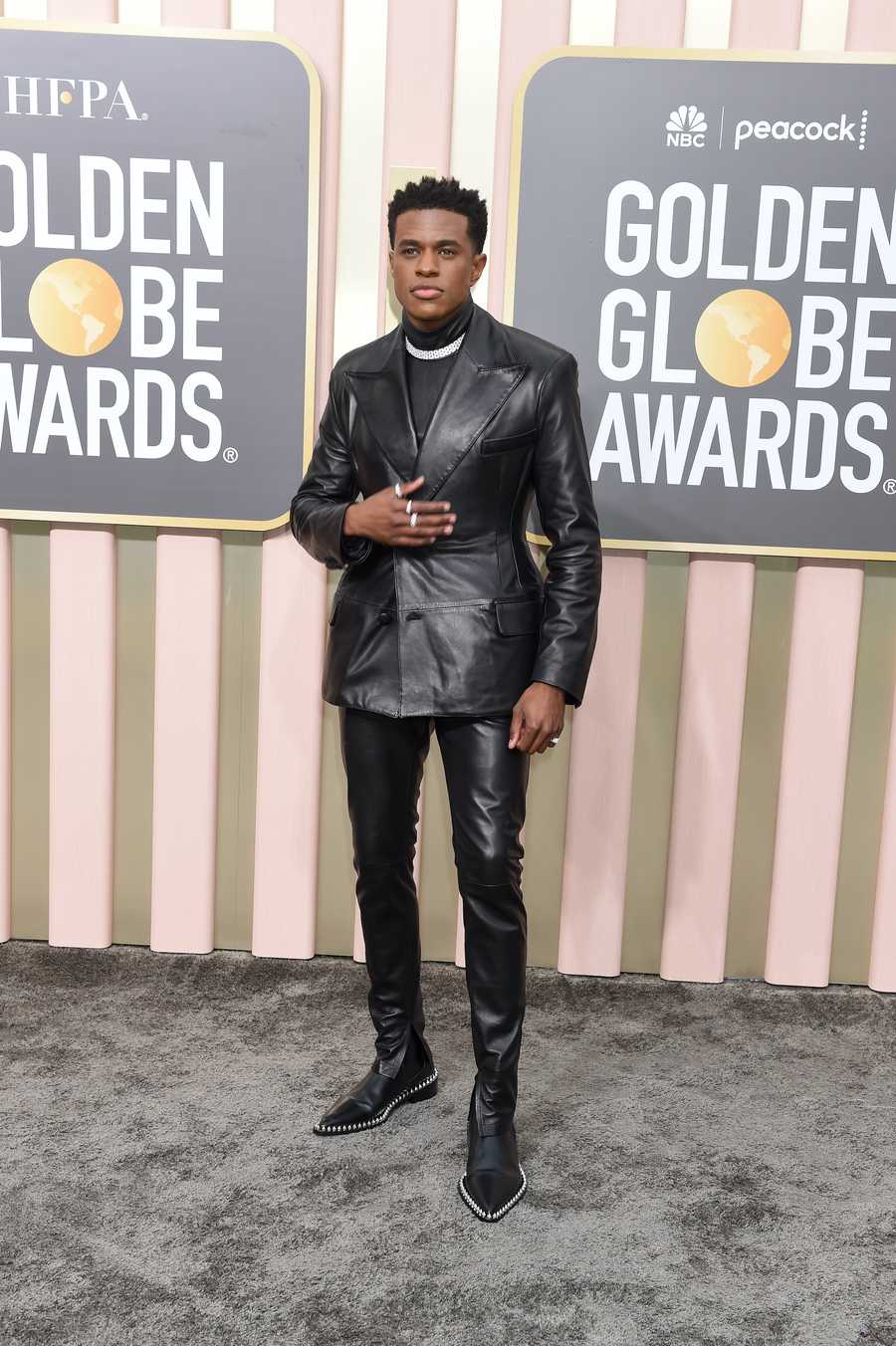 80th Annual Golden Globe Awards - Arrivals jeremy pope at the 80th annual golden globe awards held at the beverly hilton on january 10, 2023 in beverly hills, california photo by gilbert floresvariety via getty images