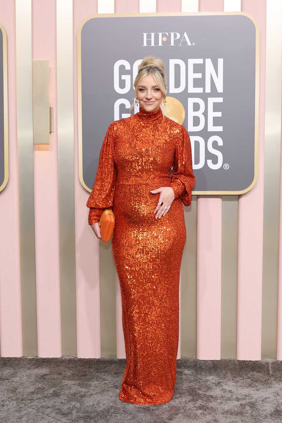 80th Annual Golden Globe Awards - Arrivals beverly hills, california january 10 abby elliott attends the 80th annual golden globe awards at the beverly hilton on january 10, 2023 in beverly hills, california photo by amy sussmangetty images