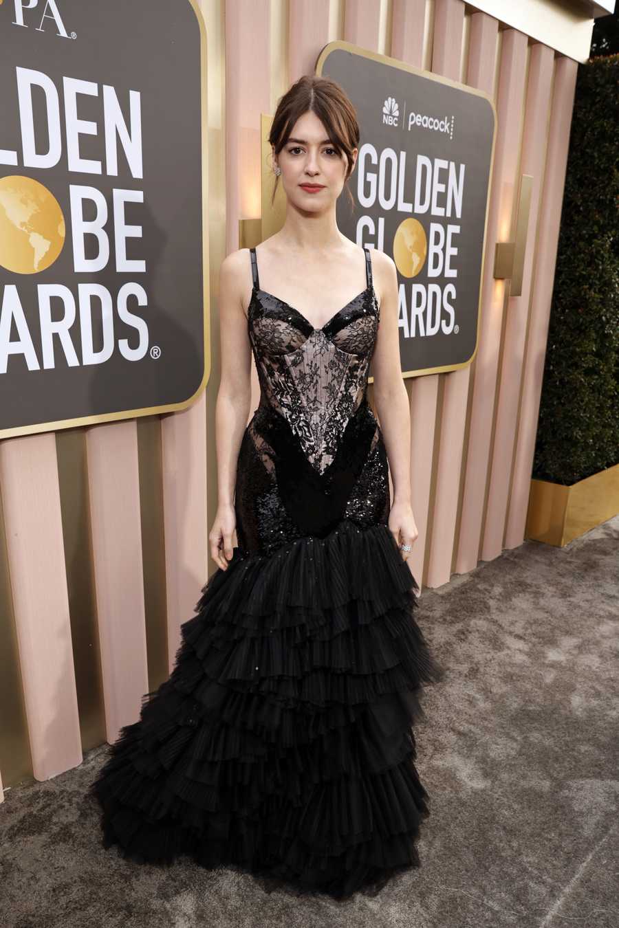 NBC's 80th Annual Golden Globe Awards - Red Carpet beverly hills, california january 10 80th annual golden globe awards pictured daisy edgar jones arrives at the 80th annual golden globe awards held at the beverly hilton hotel on january 10, 2023 in beverly hills, california photo by todd williamsonnbcnbc via getty images