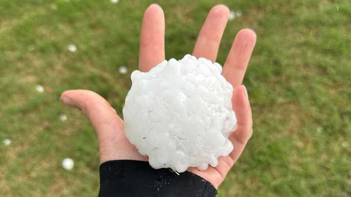 Large hail falls as severe storms move across Oklahoma large hail falls as severe storms move across oklahoma