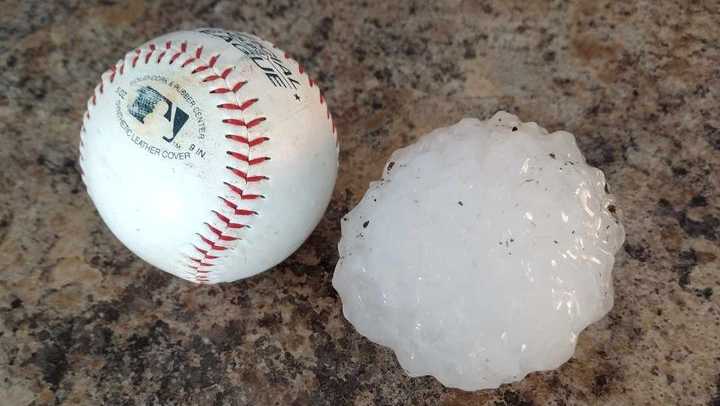 Large hail falls as severe storms move across Oklahoma large hail falls as severe storms move across oklahoma