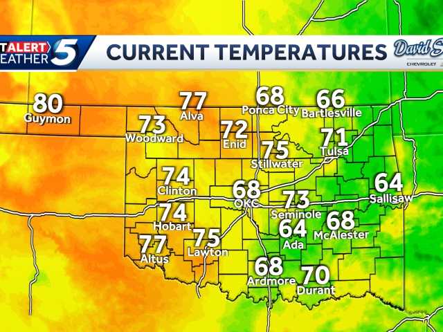 Current Oklahoma Temperatures Current Oklahoma Temperatures