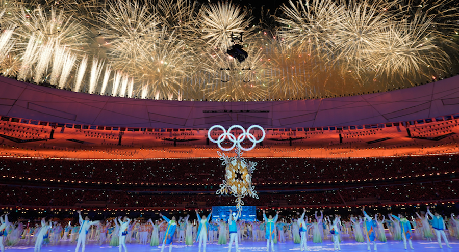 Olympics closing ceremony Fireworks explode over the stadium during the closing ceremony of the 2022 Winter Olympics, Sunday, Feb. 20, 2022, in Beijing.